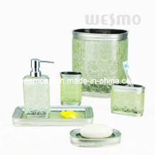 Transparente Verde Accesorios de baño de poliresina (WBP0818A)